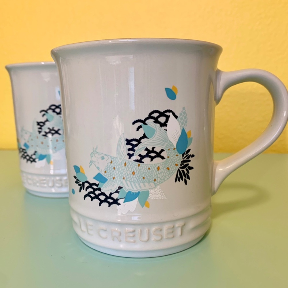 Le Creuset Set of 2 Koi Fish Coffee Mugs 400ml
